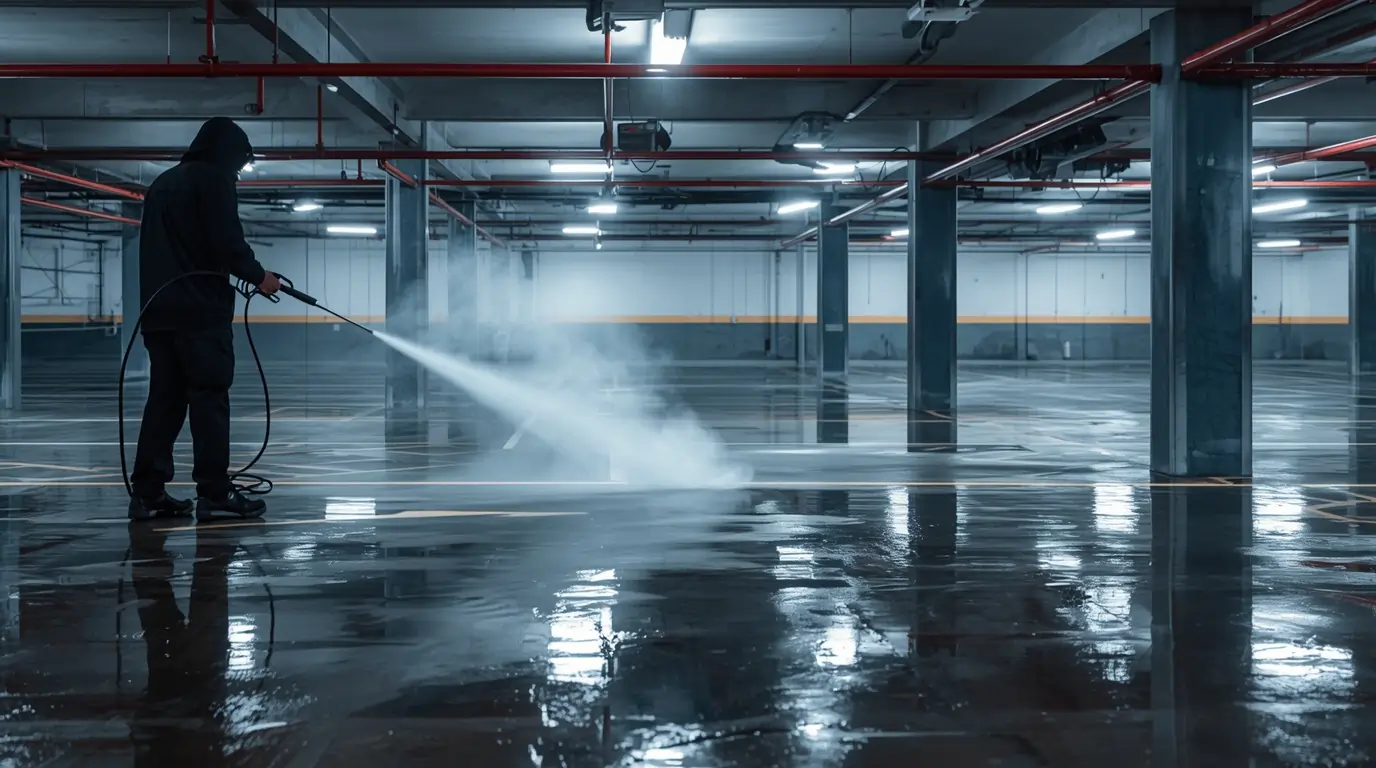 parking garage cleaning